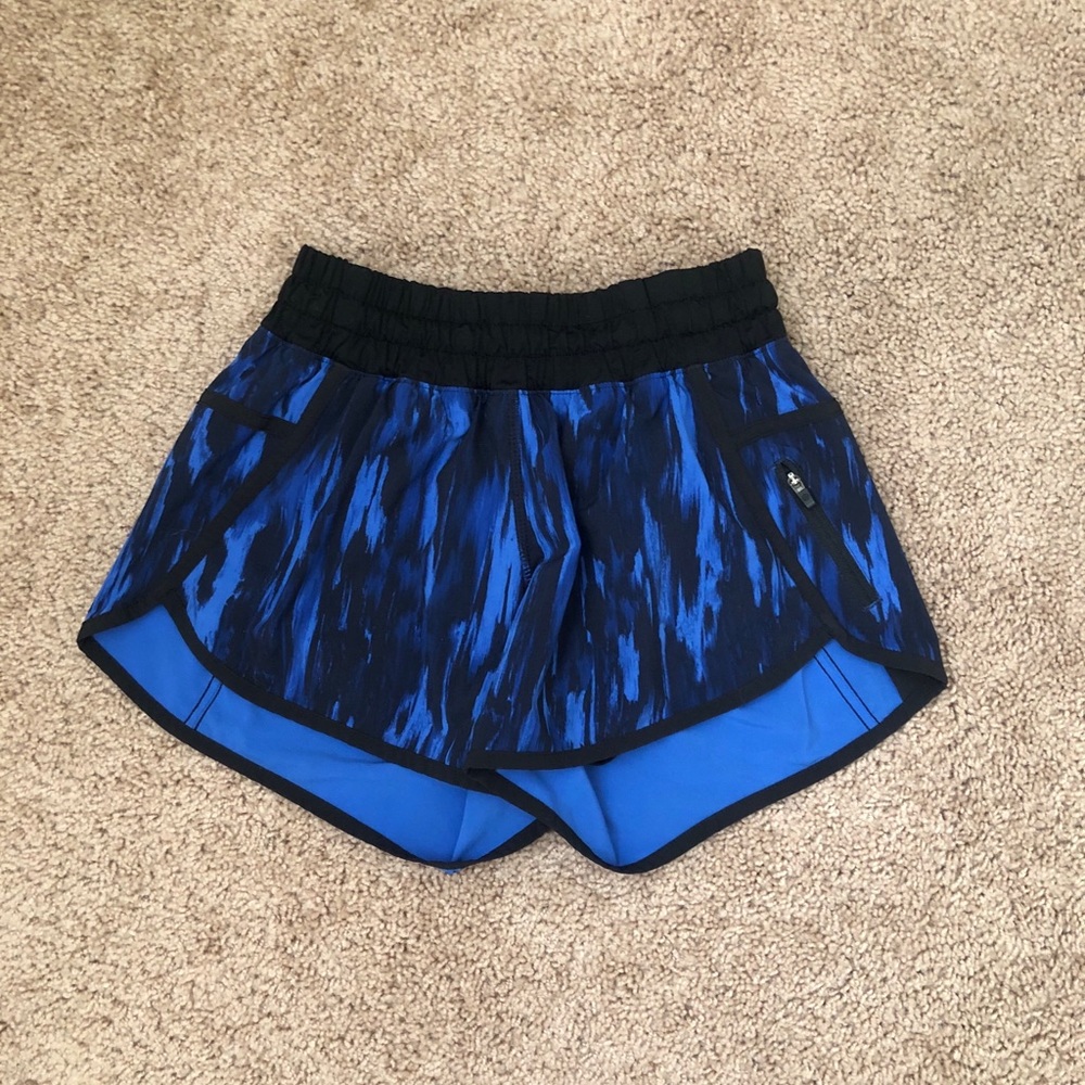 lululemon athletica Blue and Black Athletic Shorts